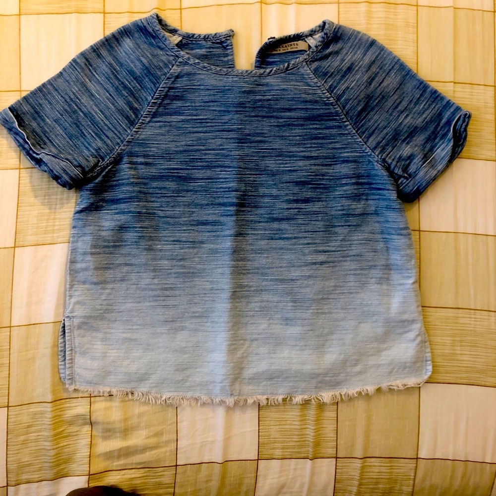 AllSaints ombré denim top